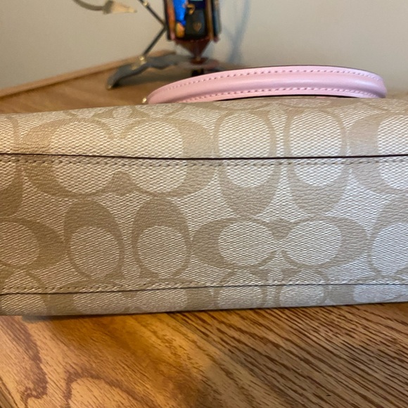 PRAIRIE SATCHEL IN SIGNATURE CANVAS (COACH F79998) SV/KHAKI LT PINK - Picture 5 of 7